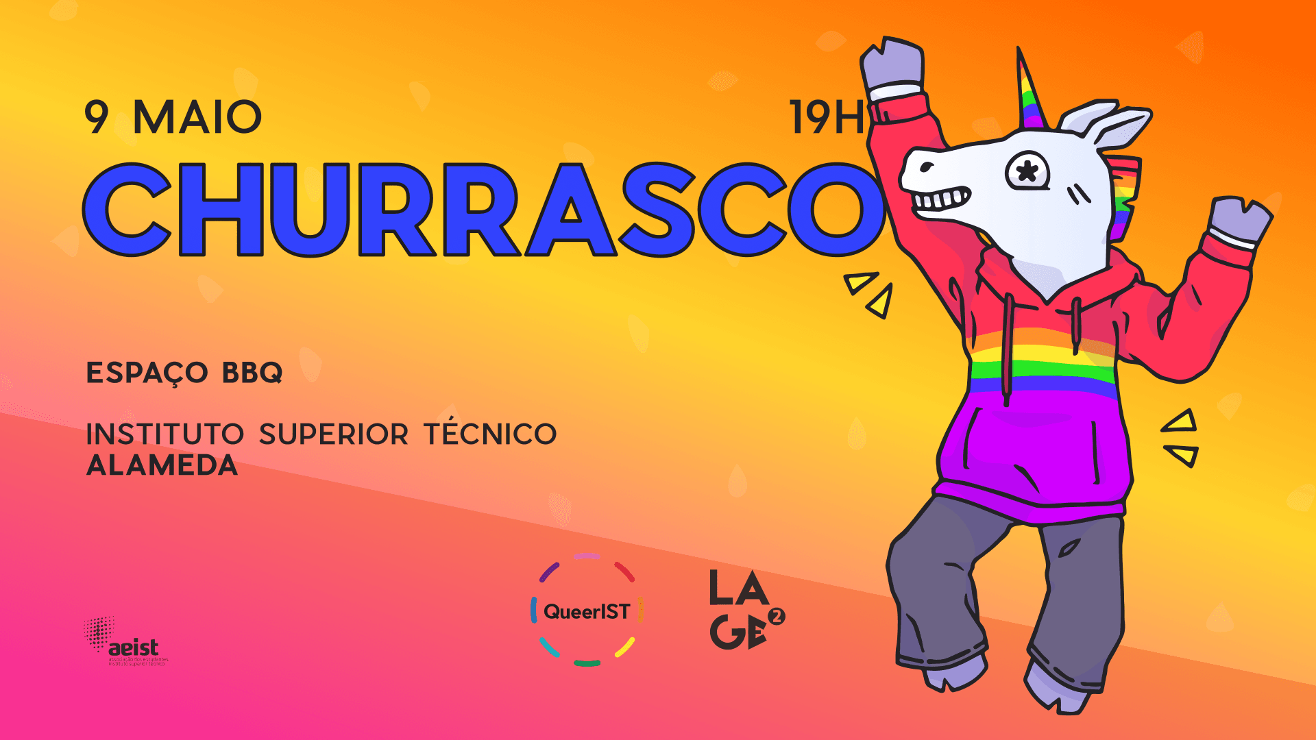 Thumbnail da capa do evento Churrasco QueerIST + LAGE²