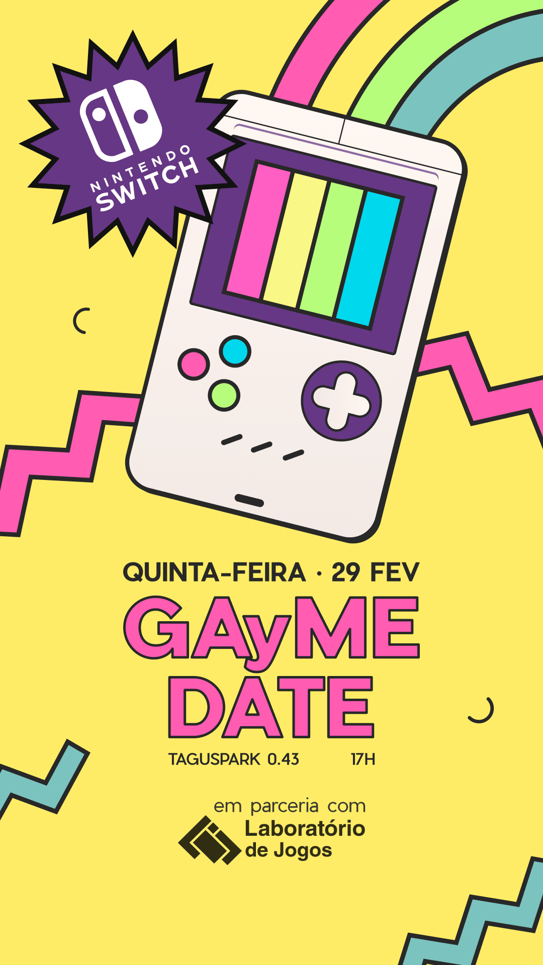 Thumbnail da capa do evento GAyME DATE: SWITCH