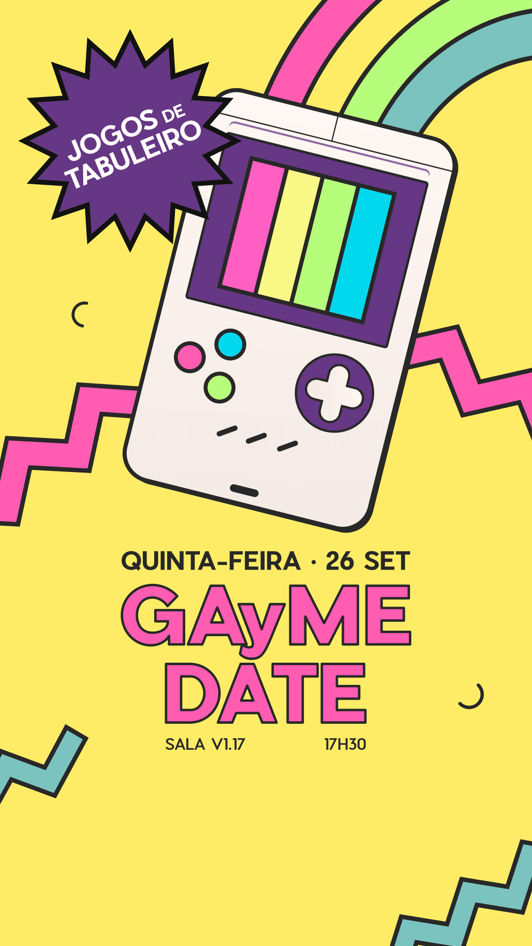 Thumbnail da capa do evento GAyME DATE: Jogos de tabuleiro I