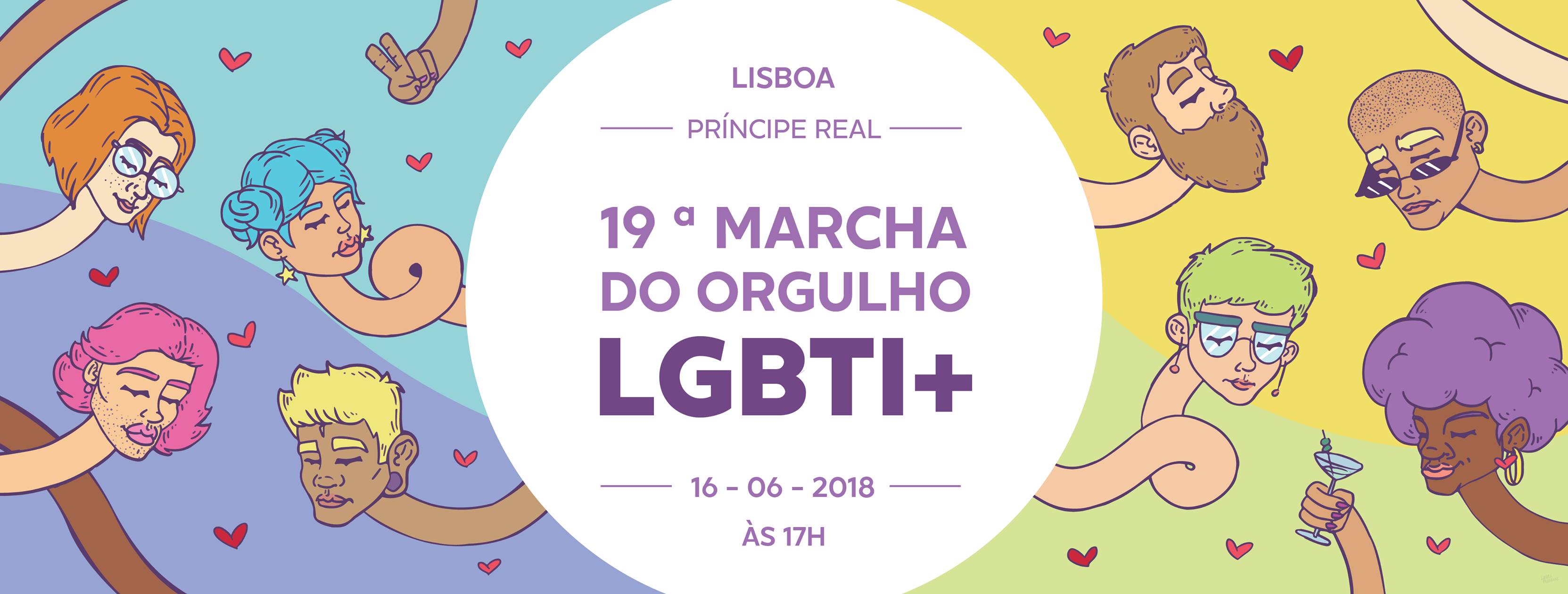 Cartaz da série de eventos Marcha do Orgulho LGBTI+ de Lisboa 2018, parte de Marcha do Orgulho LGBTI+ de Lisboa
