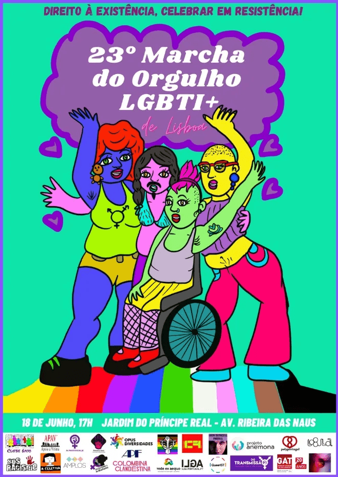 Cartaz do evento 23ª Marcha do Orgulho LGBTI+ de Lisboa, parte de Marcha do Orgulho LGBTI+ de Lisboa 2022