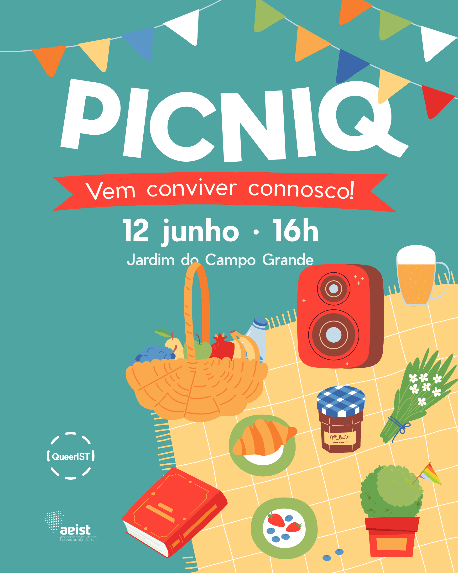 Cartaz do evento Picniq, parte de Piquenique